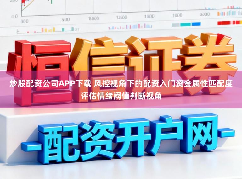 炒股配资公司APP下载 风控视角下的配资入门资金属性匹配度评估情绪阈值判断视角